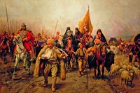 Великое переселение сербов. 1896 г. Худож. П. Йованович (Музей Сербской Православ-ной Церкви в Белграде)