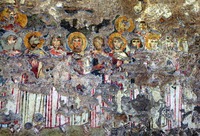 Сорок мучеников Севастийских. Роспись оратория Сорока мучеников в ц. Санта-Мария-Антиква в Риме. VII–VIII вв. Фотография. 2016 г. Фото: Sailko/Wikimedia Commons