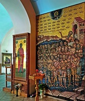 Сорок мучеников Севастийских. Мозаика в ц. Сорока мучеников Севастийских в Спаской слободе. 2014 г. Мастерская «Московский Мозаичный Цех», мастера М. С. Сушкин, Д. И. Иванников