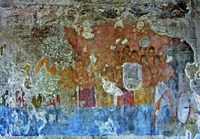 Страдания сорока мучеников Севастийских. Роспись апсиды оратория Сорока мучеников в ц. Санта-Мария-Антиква в Риме. VII в. Фото: М. А. Лидова