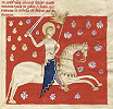 Св. Иаков Мавроборец. Миниатюра из Liber S. Iacobi. 1325 г. (Salamanca. Bibl. Universitaria. 2631. Fol. 120r)