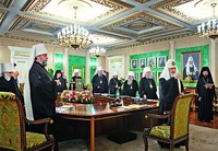 Заседание Священного Синода РПЦ под председательством патриарха Московского и всея Руси Кирилла. Фотография. 2019 г. Фото: patriarchia.ru