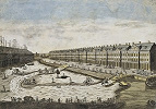 Здание Двенадцати коллегий. 1722–1742 гг. Архит. Д. А. Трезини. Гравюра. Сер. XVIII в.