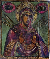 Семистрельная икона Божией Матери. XVIII в. (ц. прав. Лазаря Четверодневного, еп. Китийского в Вологде) Фото: иером. Иларион (Бережных)