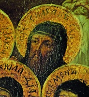 Прп. Силуан Печерский. Фрагмент иконы «Собор Киево-Печерских святых». Кон. XIX в. (ЦМиАР)