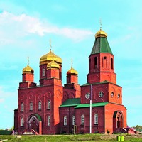 Кафедральный собор в честь Преображения Господня в пос. Новоспасское. 1995–2005 гг. Фотография. 10-е гг. XXI в. Фото: mitropolia-simbirsk.ru