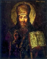 Свт. Симон, еп. Владимирский и Суздальский. Икона. 40-е гг. XIX в. Иконописная мастерская Киево-Печерской лавры под рук. иером. Иринарха. (Ближние пещеры Киево-Печерской лавры)