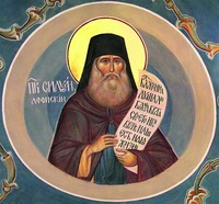 Прп. Силуан Афонский. Роспись храма апостолов Петра и Павла в Ясеневе, Москва. 2004 г.