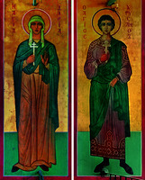 Мц. Дария. Мч Хрисанф. Росписи Георгиевского собора Юрьева мон-ря. 1900–1902 гг. Артель Н. М. Сафонова Фото: Т. А. Зверев