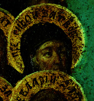 Прп. Сисой Затворник. Фрагмент иконы «Собор Киево-Печерских святых». 2-я пол. XIX в. (ЦМиАР)