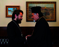 Встреча Сиро-католич. Патриарха Антиохийского и всего Востока Игнатия Иосифа III Юнана с председателем ОВЦС митрополитом Волоколамским Иларионом (Алфеевым) 6 июня 2014 г. Фото: Служба коммуникации ОВЦС