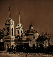 Церковь Св. Троицы в Дугине Сычёвского р-на. 1777 г. Разрушена в 1943 г. Фотография. 20-е гг. ХХ в.