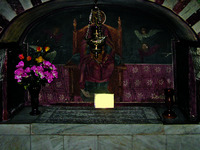 Аркосолий в нартексе кафоликона с захоронением Теофании. Фотография. 2005 г. Фо-то: Э. Драгнев