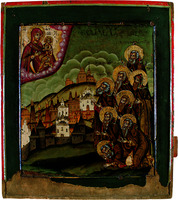 Собор Белозерских святых. Икона. Нач. XVIII в. (ЦМиАР)