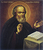 Прп. Спиридон, просфорник Печерский. Икона. 40–50-е гг. XIX в., под записью нач. ХХI в. Мастерская Киево-Печерской лавры под рук. иером. Иринарха.  (Ближние пещеры Киево-Печерской лавры)