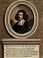 Б. Спиноза. Гравированный портрет. 1677 г. (Королевская национальная б-ка Нидерландов)