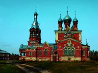 Малиновский скит с ц. Казанской иконы Божией Матери (бывш. Князь-Владимирская) Борского р-на Нижегородской обл. 1908–1912 гг. Архитектор Н. М. Вишняков. Фотография. 2021 г. Фото: А. В. Слезкин