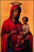 Икона Божией Матери «Скоропослушница». Нач. ХХ в. Иконописная мастерская Пантелеимонова мон-ря на Афоне (ц. в честь Богоявления в Ферапонтовом мон-ре). Фото: ferapontov-monastyr.ru