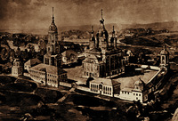 Сканов Свято-Троицкий монастырь. Фотография с акварели XIX в. Фото: troice-skanov.ru