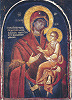 Икона Божией Матери «Скоропослушница». Фреска. 1563 г. (мон-рь Дохиар, Афон)