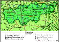 Скопинская и Шацкая епархия. Карта