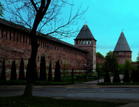 Вид на Смоленскую крепость. 1595–1602 гг. Зодчий Федор Коня. Фотография. 2021 г. Фото: В. Е. Сусленков