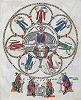 Философия и 7 свободных искусств. Копия (1818) К. Мэнгельхардта миниатюры (ок. 1185) из рукописи «Сад наслаждений» Геррарды Ландсберской (Эльзасская б-ка банка «Креди Мютюэль», Страсбург