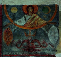 Сотворение мира. Роспись ц. Сан-Джованни-а-порта-Латина в Риме. 2-я пол. XII в. Фото: И. А. Орецкая