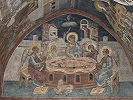 Св. Троица. Роспись ц. свт. Николая в Рэдэуци. Кон. 80-х или кон. 90-х гг. XV в. Фото: архив Э. Драгнева