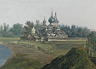 Никольский монастырь. Фрагмент акварели из альбома К. М. Бороздина «Рисунки и чертежи с описанием к путешествию по России». 1809 г. Худож. Д. И. Иванов (РНБ. ОСРК. F.IV.204/1. Ил. 9. Л. 20)
