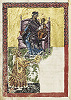 Св. Стефан III Великий. Миниатюра из Хуморского Четвероевангелия. 1473 г. (Архив мон-ря Путна. Л. 266 об.)