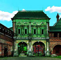 Св. ворота с Теремком на Крутицком подворье в Москве. 1693–1694 гг. Фотография. 2010 г. Фото: С. И. Баранова