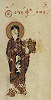 Прп. Стефан Новый. Миниатюра из Феодоровской Псалтири. 1066 г. (Lond. Brit. Lib. Add. 19352. Fol. 117r)