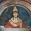 Иннокентий III, папа Римский. Роспись пещеры св. Бенедикта в Сакро-Спеко. Кон. XIII в. Фото: Carlo Raso / Flickr