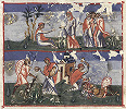 История Иаили. Миниатюра из Октатевха. 1070–1080 гг. (Vat. gr. 747. Fol. 240r)