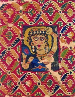 Ткань с изображением женщины с зеркалом. V - VI вв. (Музей Бенаки. Афины)