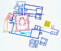 Гора Гаризим (Джабаль-эт-Тур). План самарянского святилища с визант. церковными постройками (по материалам раскопок)