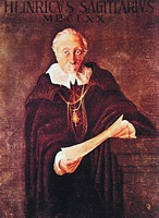 Г. Шютц. Портрет. Неизвестный художник. 1670 г. (Берлинская гос. б-ка)