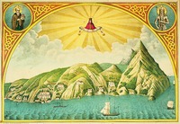 Вид св. Афонской горы. Литография. 1869 г. (ГМИИ)