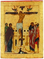 Распятие Господне. Икона из праздничного ряда иконостаса Успенского собора Кирилло-Белозерского мон-ря 1497 г. (КБМЗ)