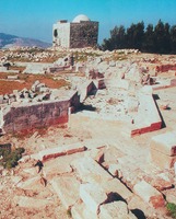 Руины самарянского храма на горе Гаризим