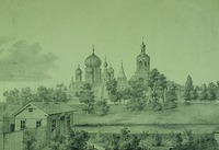 Боголюбский мон-рь. Литография. 1875 г. (ГИМ)