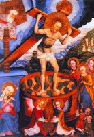 &quot;Христос в точиле&quot;. Икона из церкви с. Мотыжин Киевской обл. Кон. XVII в. (НХМУ). Фрагмент