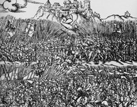 Грюнвальдская битва. Гравюра. XVI в. Фрагмент