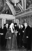 Патриарх Алексий I с делегацией Евангелической Церкви Германии. Янв. 1952 г.