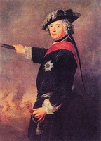 Кор. Фридрих II. Портрет. Худож. А. Пен. Ок. 1745 г.