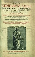 Прп. Ефрем Сирин. Гравюра на титульном листе собрания сочинений прп. Ефрема Сирина. Кёльн, 1603