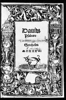 Псалтирь. Стокгольм, 1536 (РГБ). Титульный лист