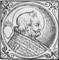 Бонифаций V. Гравюра. 1600 г. (Sacchi. Vitis pontificum. 1626) (РГБ)