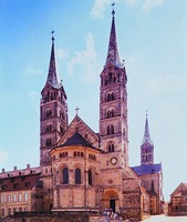 Кафедральный собор в Бамберге. 1215 - 1237 гг. Фотография. 90-е гг. XX в.